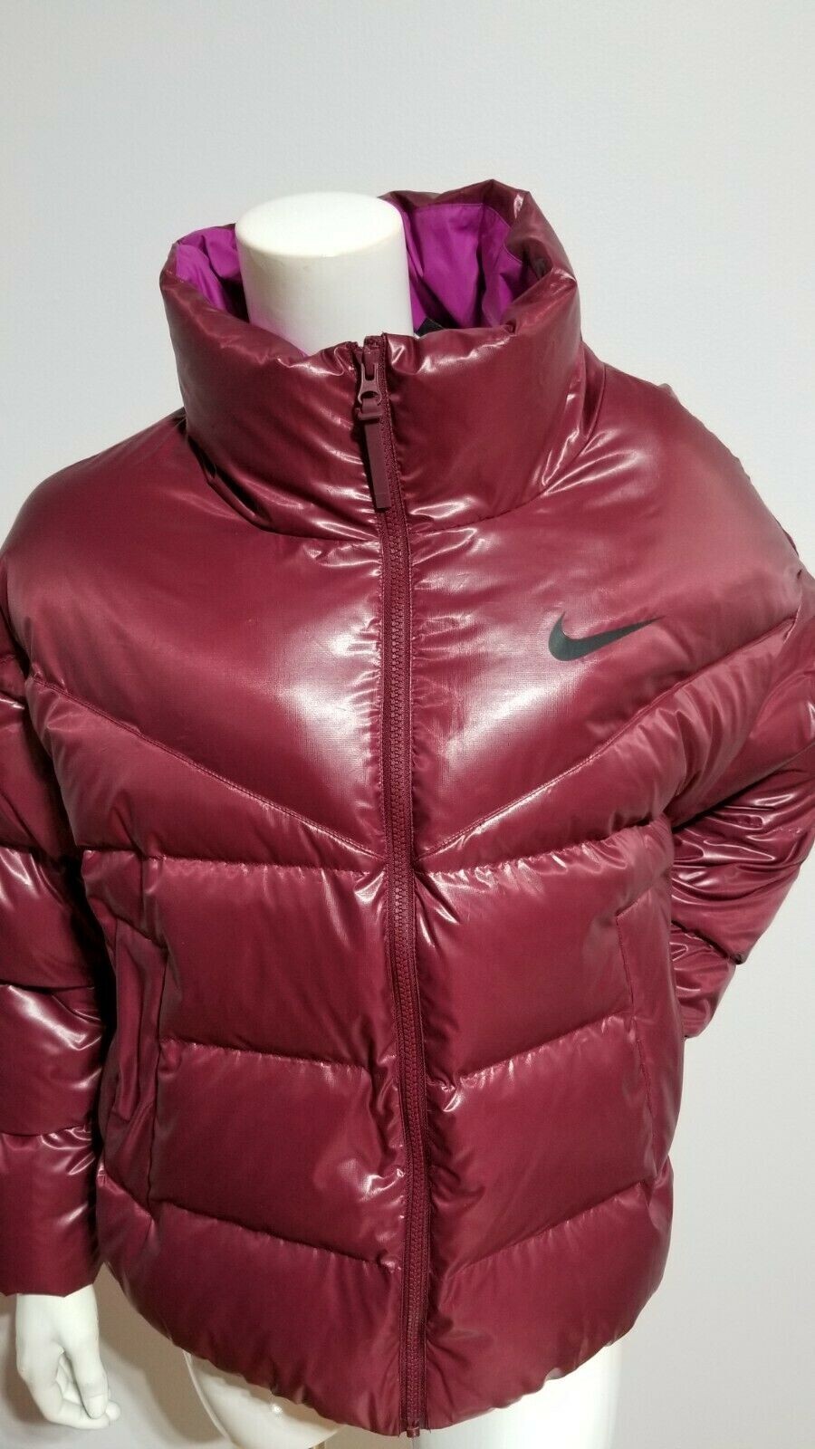 nike down fill jacket burgundy